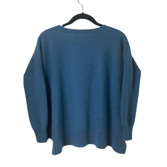Eileen Fisher 3/4 Sleeves Blue 100% Cashmere Pullover Sweater, Size XS #223 - Picture 8 of 14